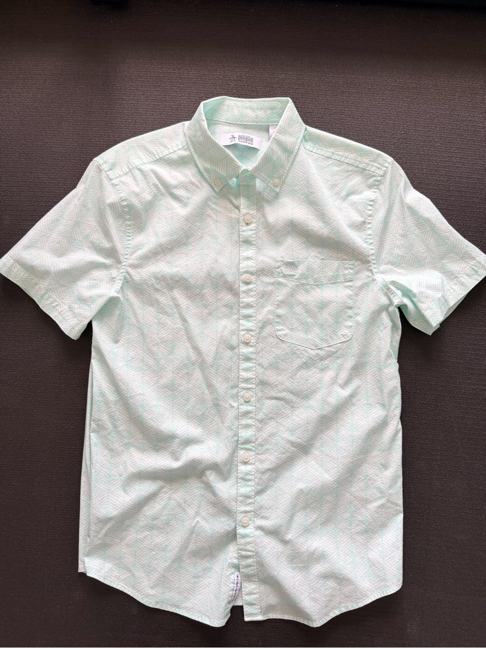 Original Penguin Mint Green Short-Sleeve Button-Down Shirt